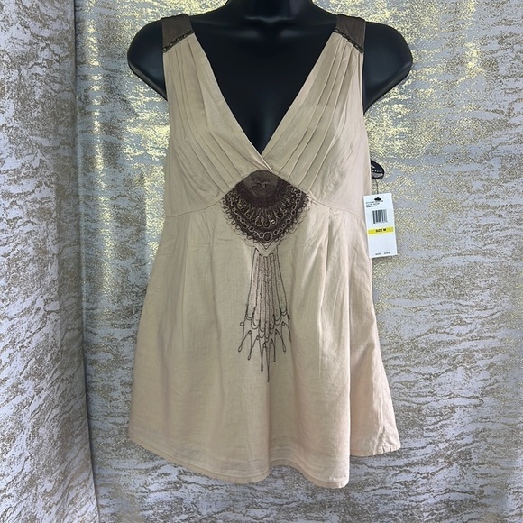 Jessica Simpson Embroidered Sleeveless Top Size M - Picture 2 of 15